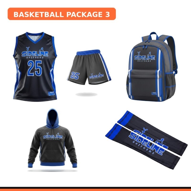 Premium Package - custom basketball jersey, shorts, backpack, hoodie, and arm sleeves